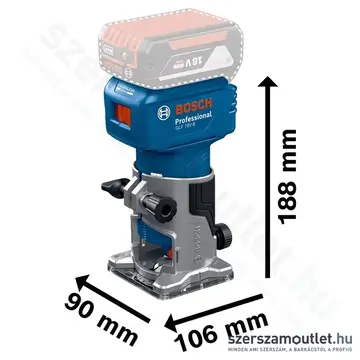 BOSCH GLF 18V-8 Professional Akkus szénkefementes felsőmaró 1/4