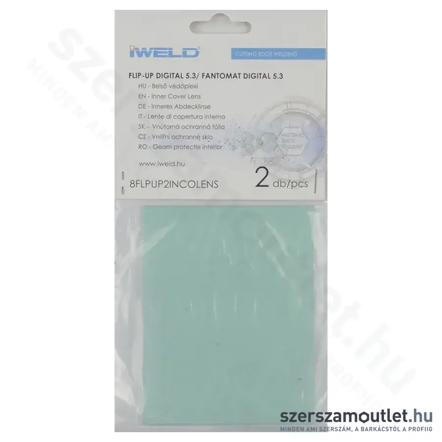 IWELD FLIP-UP Digital 5.3/ Fantomat 5.3 belső védőplexi (2db/csomag) (8FLPUP2INCOLENS)