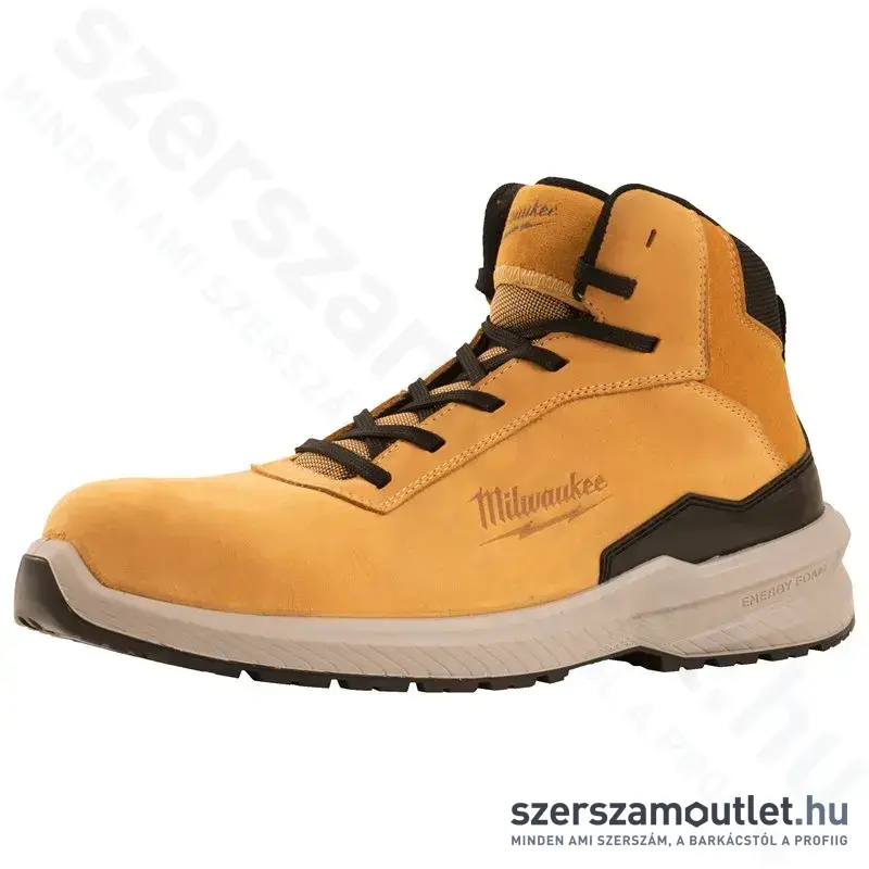 MILWAUKEE FLEXTRED S3S Munkavédelmi világos bőr magasszárú cipő 37-es (1M171311) (4932493741)
