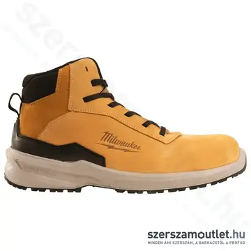 MILWAUKEE FLEXTRED S3S Munkavédelmi világos bőr magasszárú cipő 44-es (1M171311)