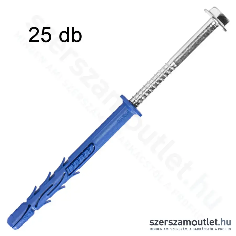 KOELNER Peremes dübel hatlapfejű peremes csavarral TORX 10x80mm [25db/doboz] (KO57255)