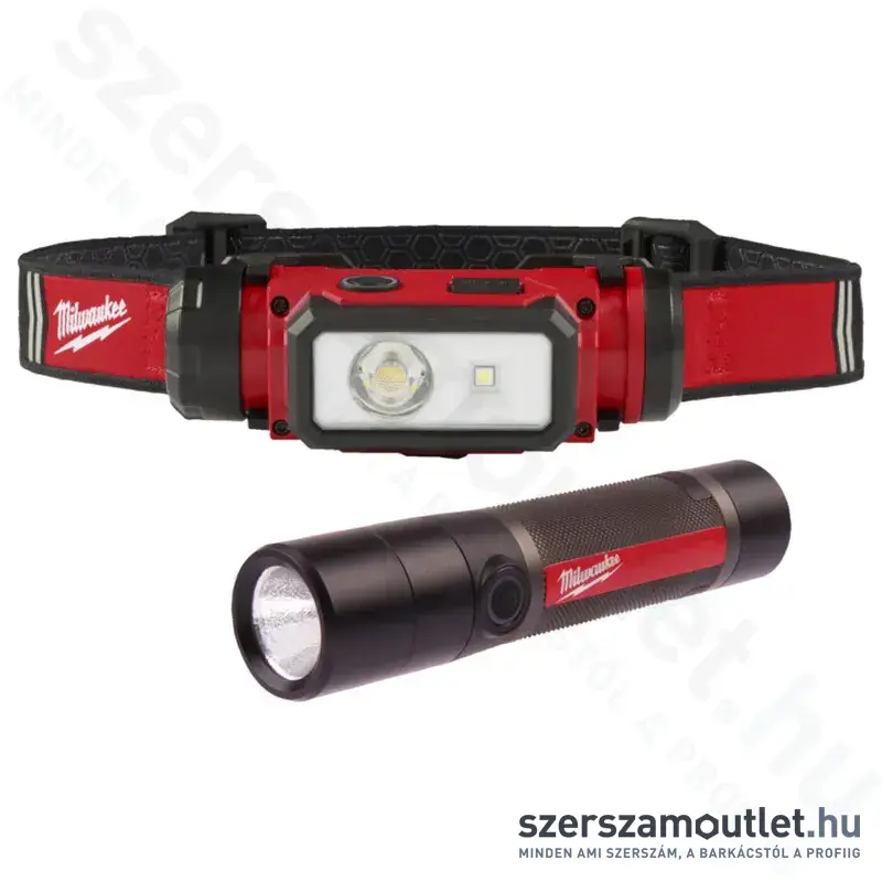 MILWAUKEE L4 FMHL2LED-302 USB újratölthető zseblámpa + fejlámpa (2x3,0Ah/4V) (4933499300)