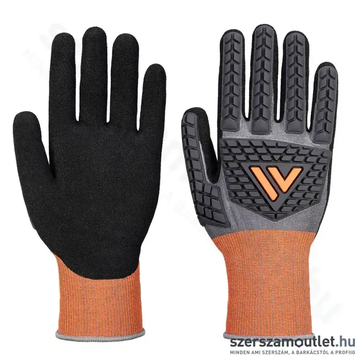 PORTWEST CT46 CT Cut D18 Impact nitril kesztyű 10/XL (Szürke/Fekete) (CT46G8RXL)