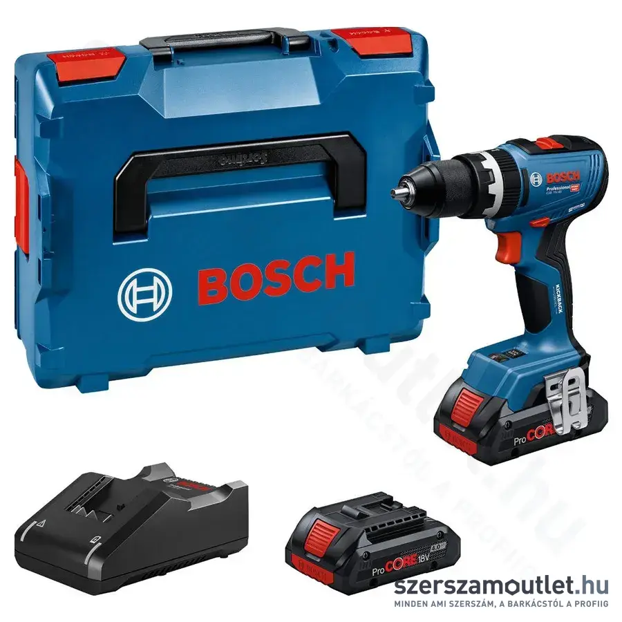 BOSCH GSB 18V-65 Professional Akkus szénkefementes ütvefúró-csavarozó 1,5-13mm, 65/31Nm(2x4,0Ah/18V)