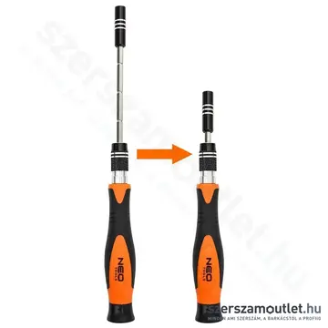 NEO TOOLS Műszerész, precíziós bitkészlet nyéllel és hosszabbító szárakkal, 45db-os