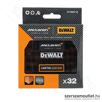 DEWALT x MCLAREN DT70900T-QZ 32 RÉSZES BITHEGY KÉSZLET + Impact Ready bittartó