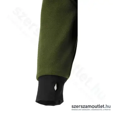 YATO Polár pulóver, kapucnis, cipzáras, S-es (Fekete/Zöld)