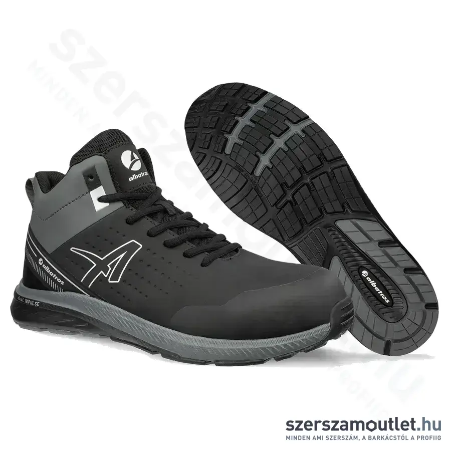 ALBATROS Vigor 2 Impulse Black S3S ESD FO HRO SR Munkavédelmi bakancs 44-es (Fekete/Szürke)