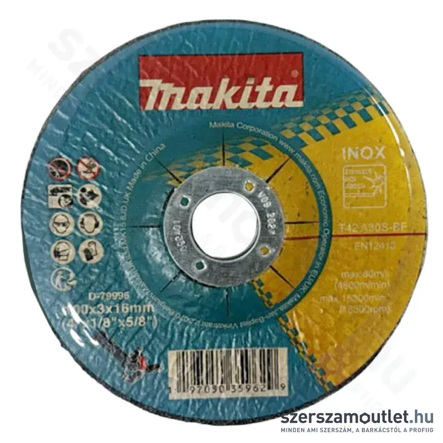 MAKITA Vágókorong 125x3,0mm fém mélyített (D-80014)