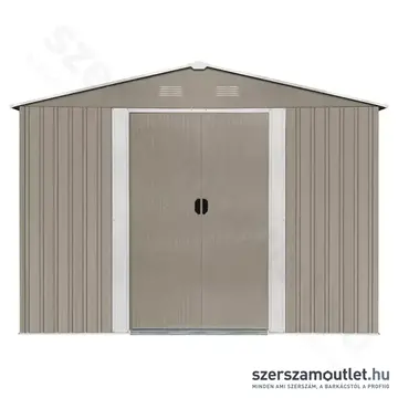 RIWALL RMSA Fém kerti tároló nyeregtetővel, 17,8m3, 367x301x214cm (Barna)
