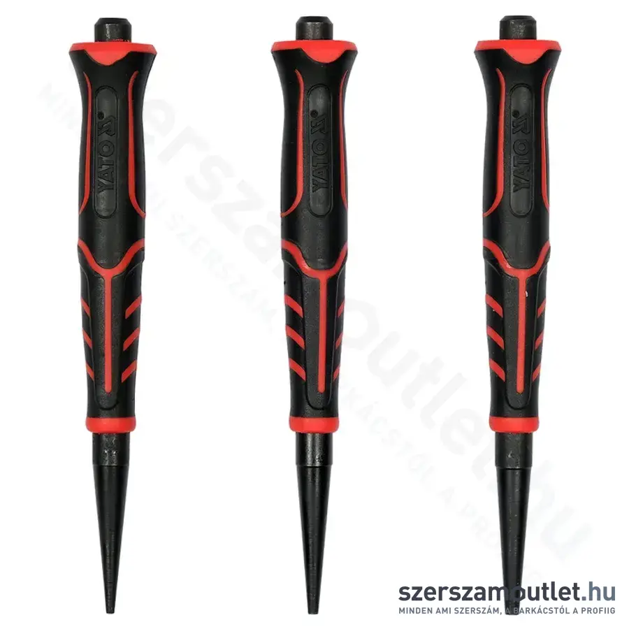 YATO Lyukasztó készlet, 0,8-1,6-2,4mm, 125mm, 3db-os