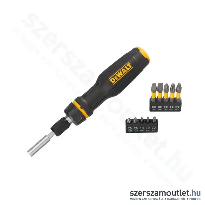 DEWALT DWHT68001-0 Racsnis csavarhúzó 10 részes bit készlettel