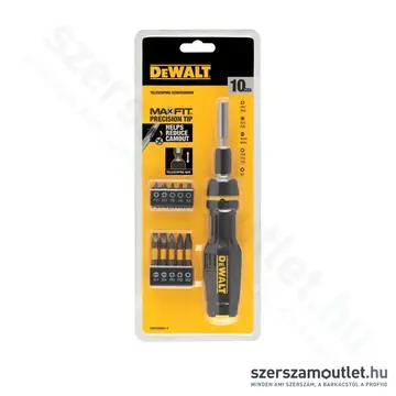 DEWALT DWHT68001-0 Racsnis csavarhúzó 10 részes bit készlettel