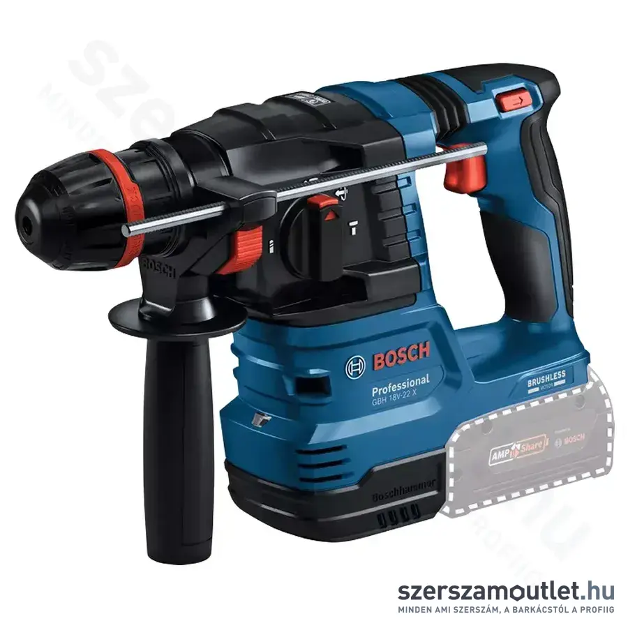 BOSCH GBH 18V-22 X Professional Akkus fúrókalapács ONECHUCK tokmánnyal, 18V (Akku és töltő nélkül!)