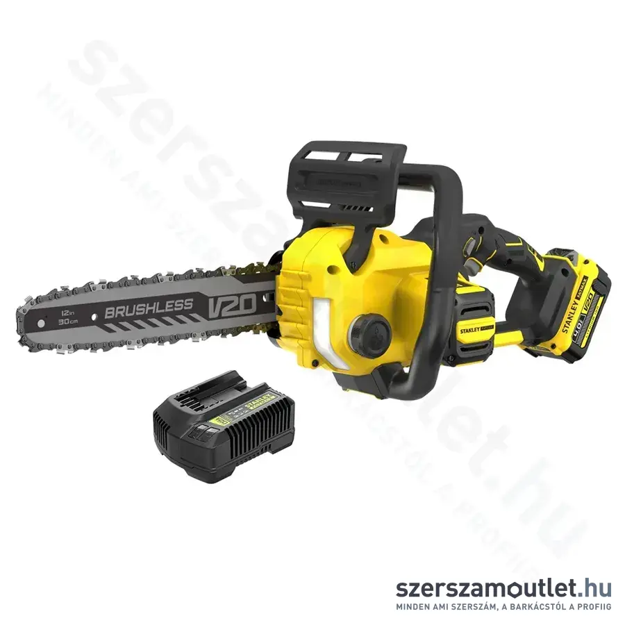 STANLEY SFMCCS730M1-QW FatMax V20 Akkus szénkefementes láncfűrész 30cm (1x4,0Ah/18V)