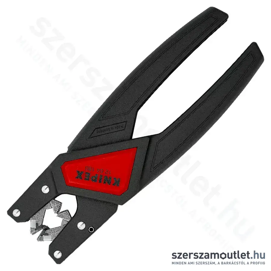 KNIPEX Automatikus szalagkábel-csupaszító fogó, 0,75-2,5mm2, 180mm (12 64 180)