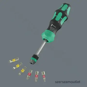 WERA Kraftform Kompakt 20 RA-R Racsnis csavarhúzó bitkészlettel, 1/4", PH/PZ/TX/SL, 6db-os