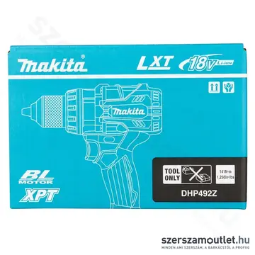 MAKITA DHP492Z Szénkefementes Akkus ütvefúró-csavarbehajtó (18V) (Akku és töltő nélkül!)