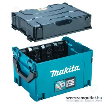 MAKITA BCC01 XGT Akkutöltő Makpac kofferben, 8port, IPX4 (2,0-8,0Ah/40V)