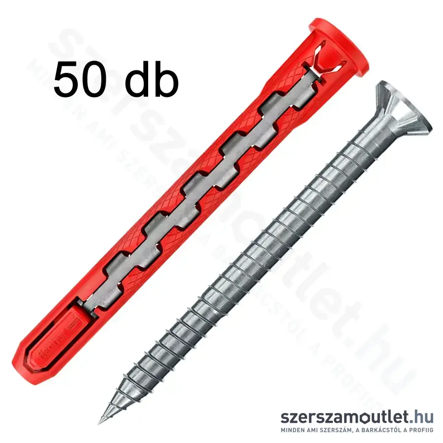 FISCHER HybridPower T Süllyesztett Fejű Csavar műanyag dübellel 10x90mm (50db/doboz)