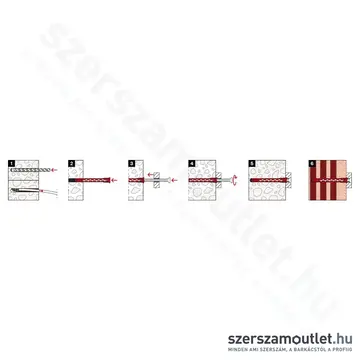 FISCHER HybridPower T Süllyesztett Fejű Csavar műanyag dübellel 10x90mm (10db/doboz)