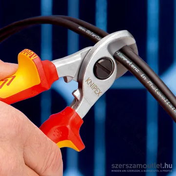 KNIPEX SZIGETELT Kábelvágó fogó 1000V 165mm (95 16 165)