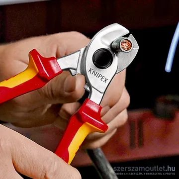 KNIPEX SZIGETELT Kábelvágó fogó 1000V 165mm (95 16 165)