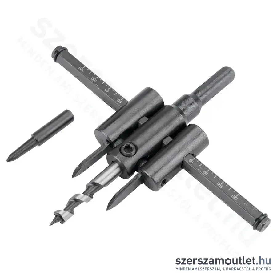 EXTOL Körkivágó gipszkartonhoz, 2db acélvágókéssel (30-120mm)