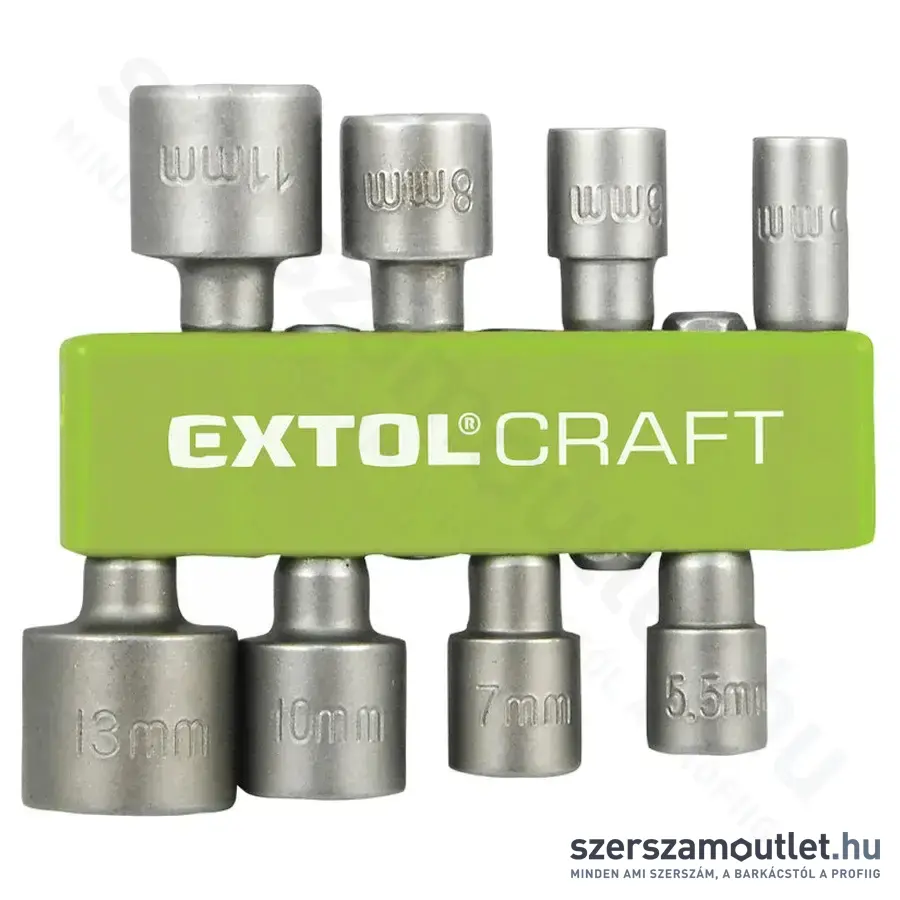 EXTOL Behajtó készlet hatlapfejű csavarhoz 8 részes (5-13mm)