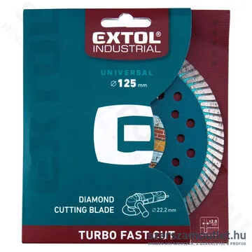 EXTOL Gyémánttárcsa, ipari korong TURBO 125mm