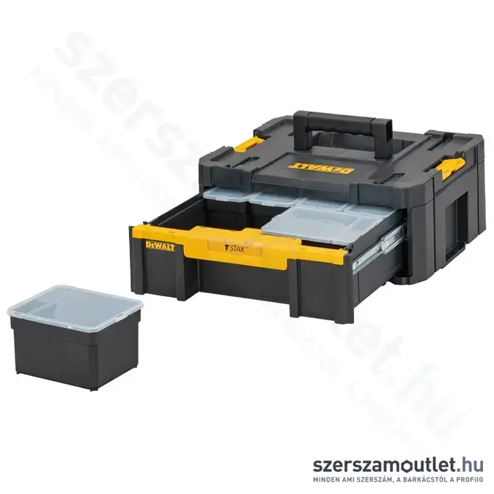 DEWALT TSTAK III Szortimenter beépített fiókos tárolóval 9,5l, 430x162x314mm (DWST1-70705)