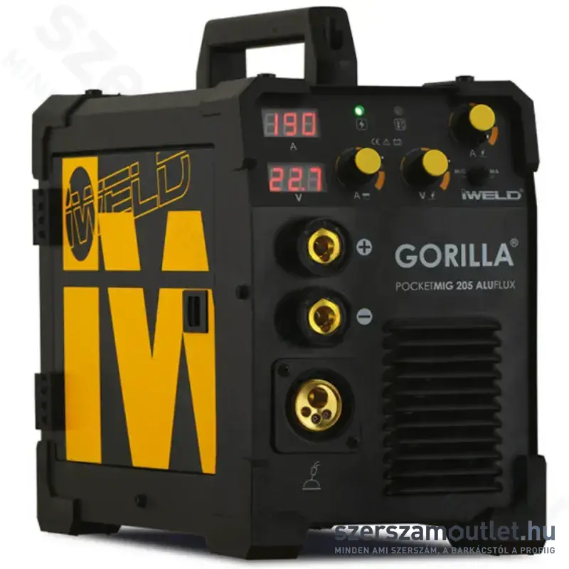 IWELD GORILLA POCKETMIG 205 ALUFLUX Hegesztő inverter (50-190A)