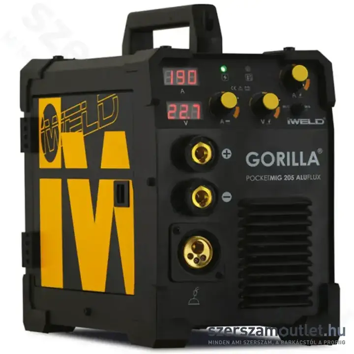 IWELD GORILLA POCKETMIG 205 ALUFLUX Hegesztő inverter (50-190A)
