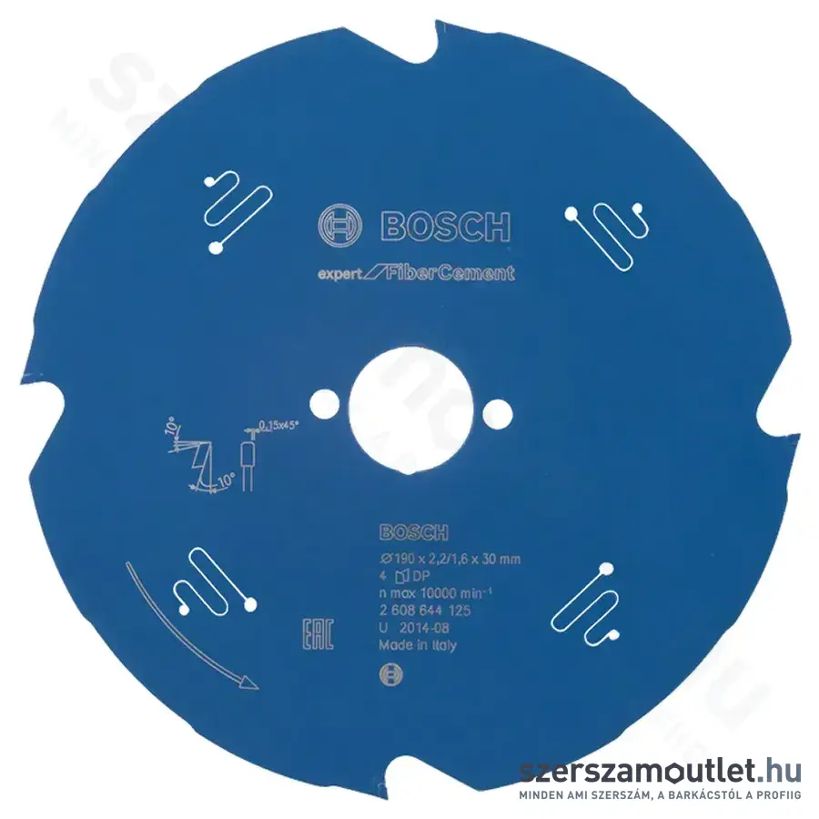 BOSCH Expert for FiberCement körfűrésztárcsa (190x2,2x30 mm) 4 fog