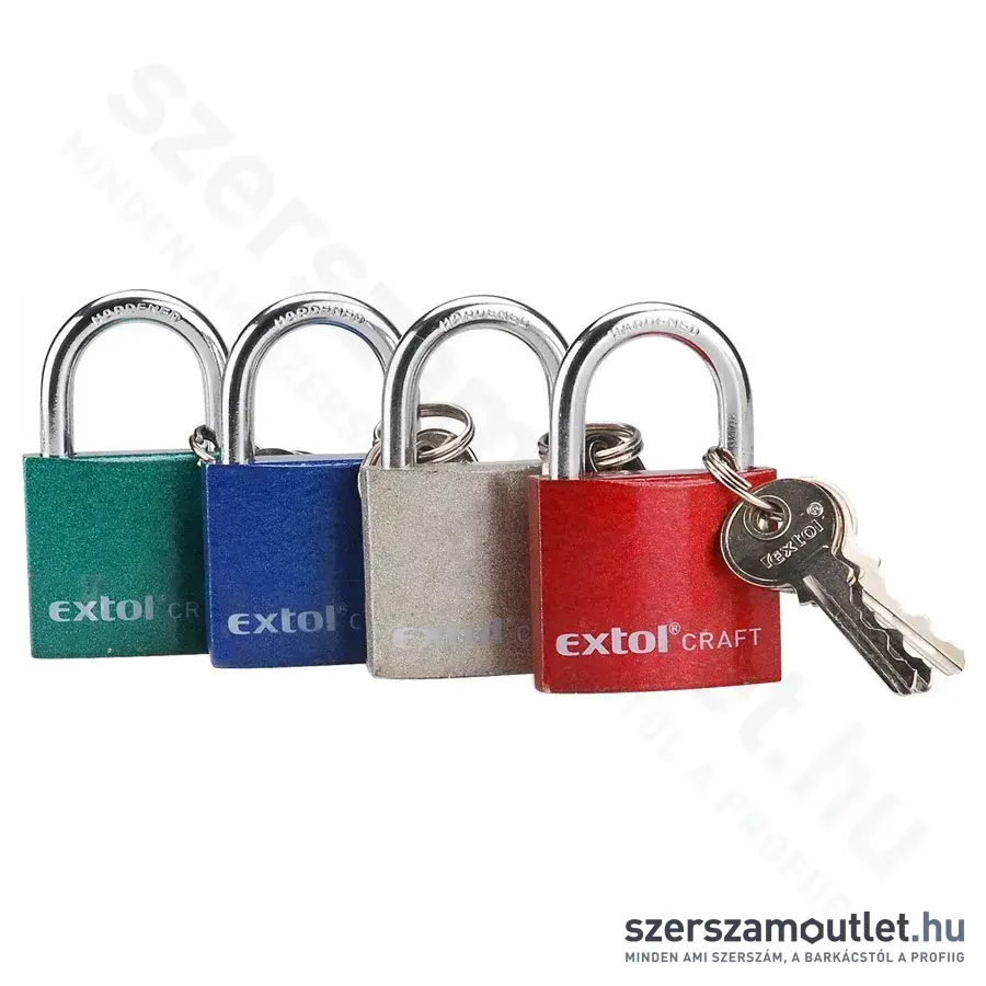 EXTOL Lakat, vas, 3 kulccsal 32mm