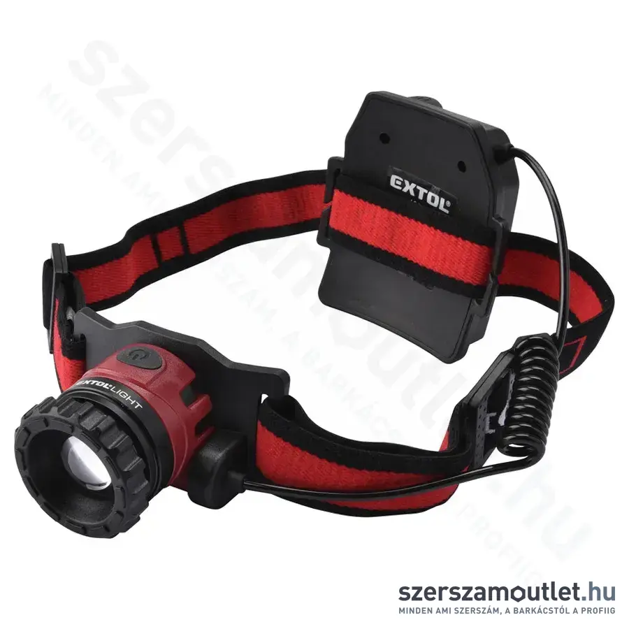 EXTOL LED fejlámpa 3 funkcióval 400lm