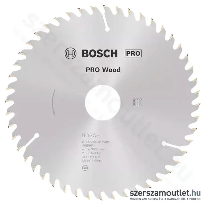 BOSCH Optiline Wood körfűrészlap kézi körfűrészekhez, 165x2,6/1,6x30/20 48 fog