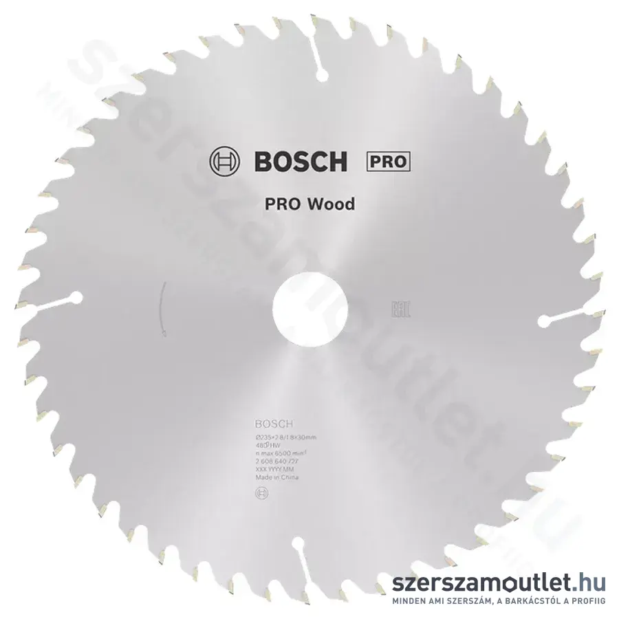 BOSCH Optiline Wood körfűrészlap kézi körfűrészekhez, 235x2,8/1,8x30/25 48 fog