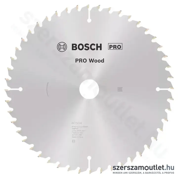 BOSCH Optiline Wood körfűrészlap leszabó és gérvágó fűrészekhez, 260x3,2/2,2x30mm 48 fog