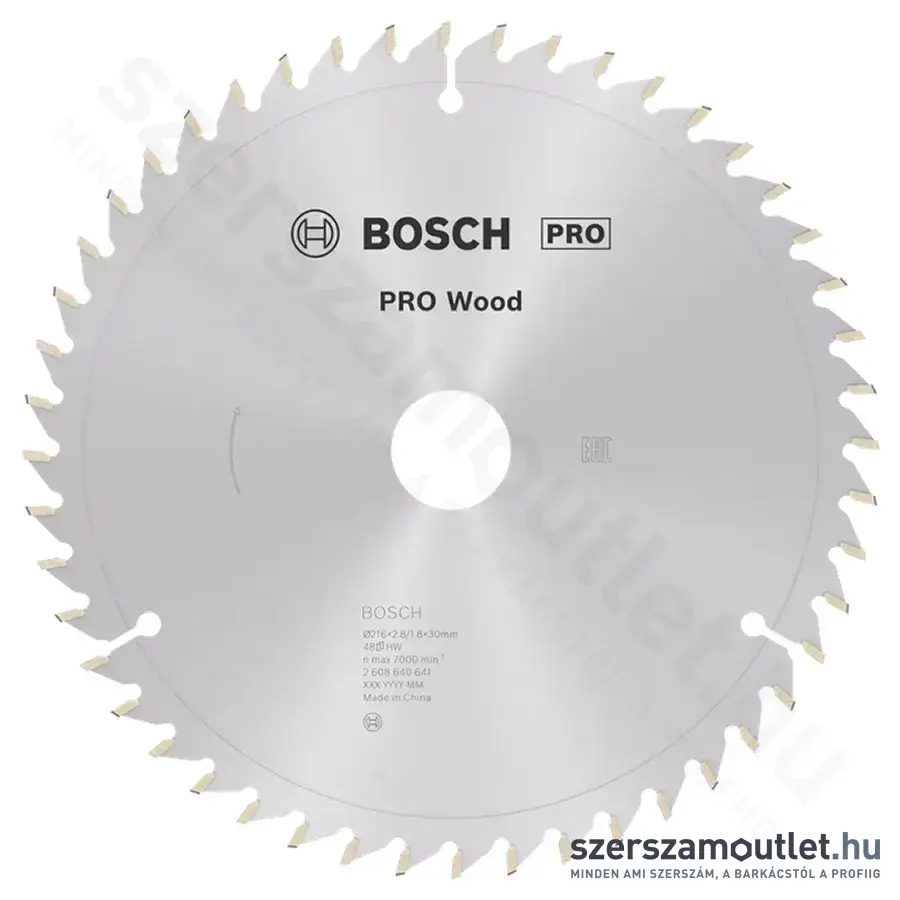 BOSCH Optiline Wood körfűrészlap leszabó és gérvágó fűrészekhez, 216x2,8/1,8x30mm 48 fog