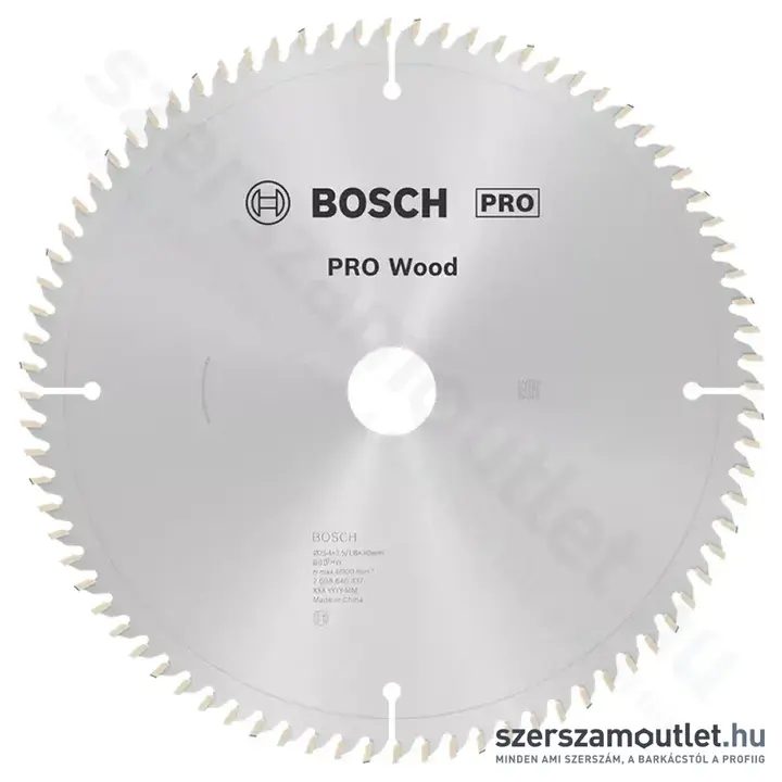 BOSCH Optiline Wood körfűrészlap leszabó és gérvágó fűrészekhez, 254x2,5/1,8x30mm 80 fog