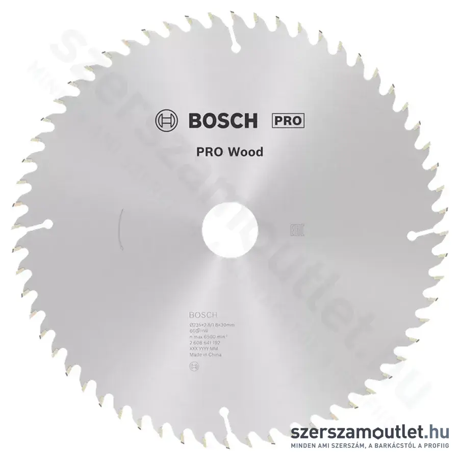 BOSCH Optiline Wood körfűrészlap kézi körfűrészekhez, 235x2,8/1,8x30/25 60 fog