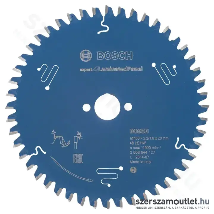 BOSCH Expert for LaminatedPanel körfűrészlap 160x2,2/1,6x20mm 48 fog, ATB