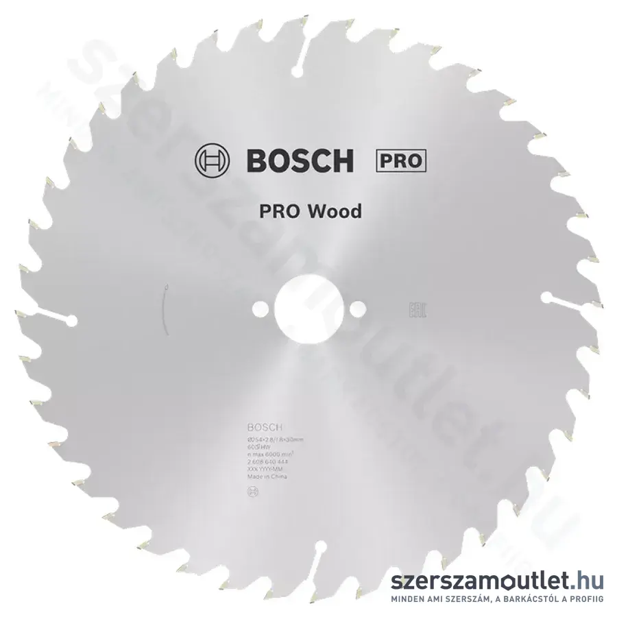BOSCH Optiline Wood körfűrészlap leszabó és gérvágó fűrészekhez, 254x2,8/1,8x30mm 60 fog