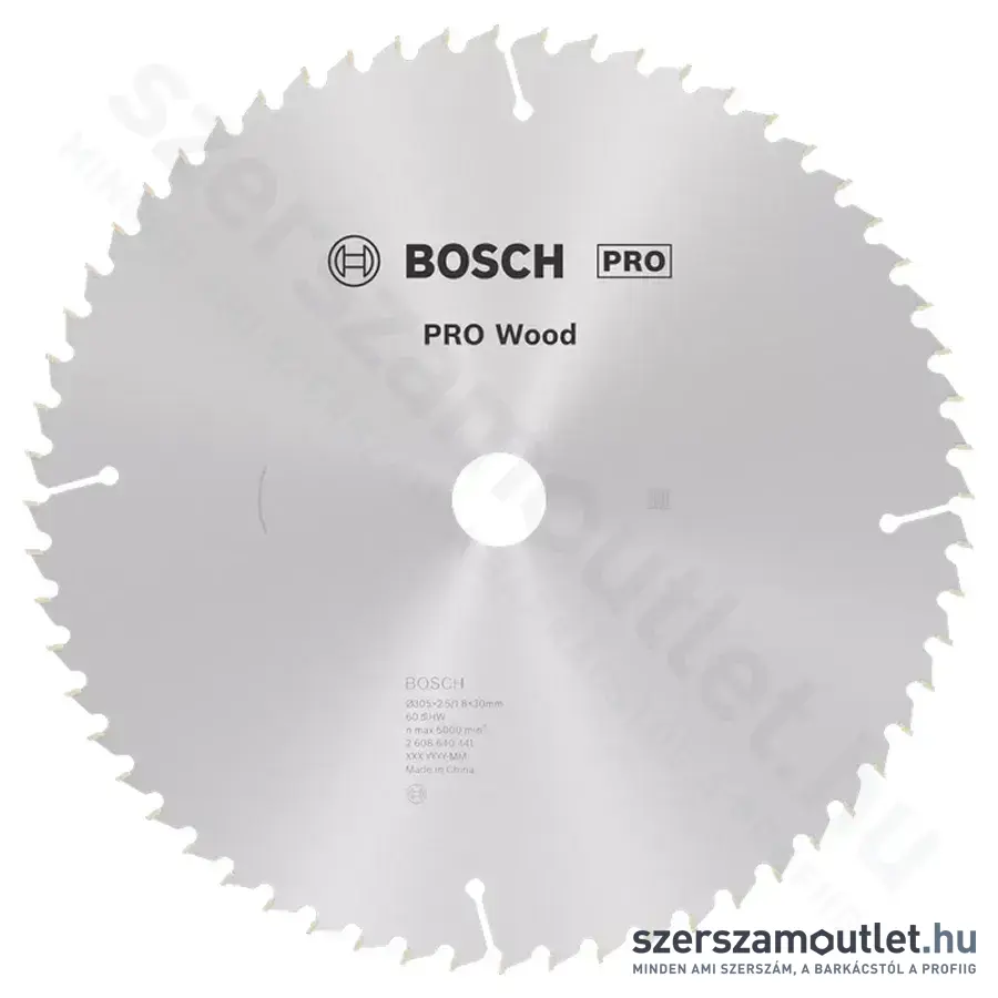 BOSCH Optiline Wood körfűrészlap leszabó és gérvágó fűrészekhez, 305x2,5/1,8x30mm 60 fog