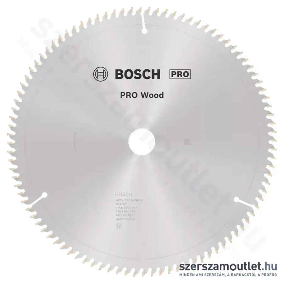 BOSCH Optiline Wood körfűrészlap leszabó és gérvágó fűrészekhez, 305x2,5/1,8x30mm 96 fog