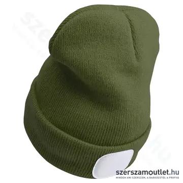 EXTOL Kötött sapka, kivehető LED homloklámpával 180lm (zöld)