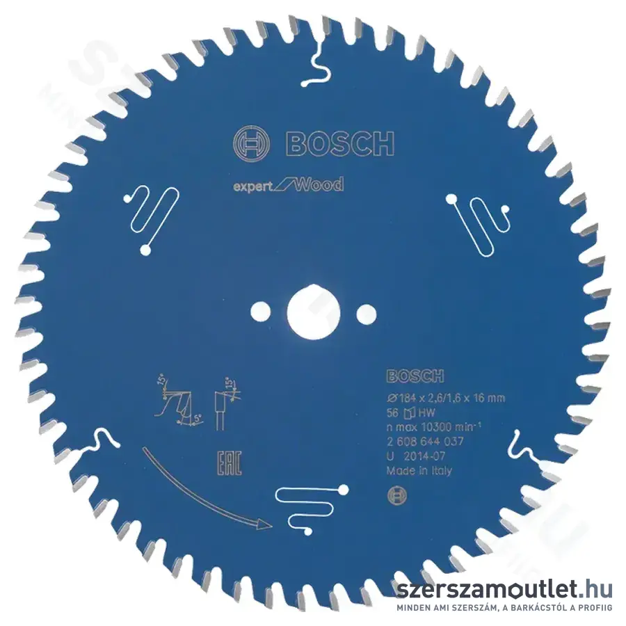 BOSCH Expert for Wood körfűrészlap 184x2,6/1,6x16mm T56 (2608644037)