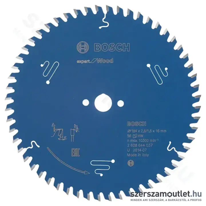 BOSCH Expert for Wood körfűrészlap 184x2,6/1,6x16mm T56 (2608644037)