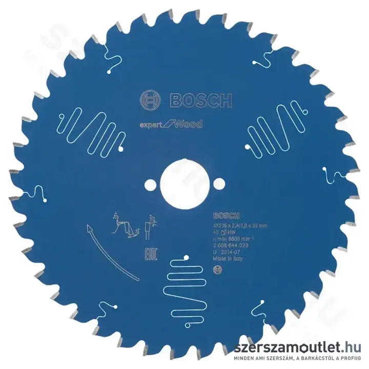 BOSCH Expert for Wood körfűrészlap gérvágó fűrészekhez 216x2,4/1,8x30mm T40 (2608644079)